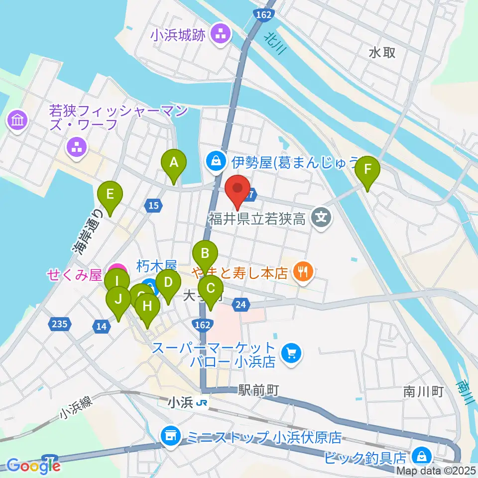 山川登美子記念館周辺のカフェ一覧地図