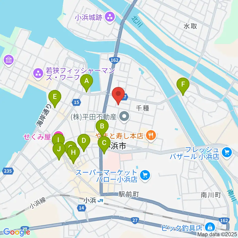 山川登美子記念館周辺のカフェ一覧地図