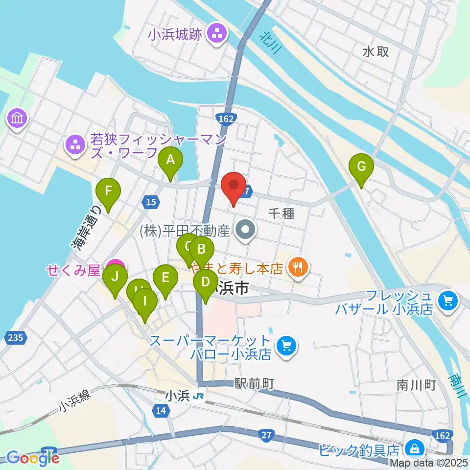 山川登美子記念館周辺のカフェ一覧地図