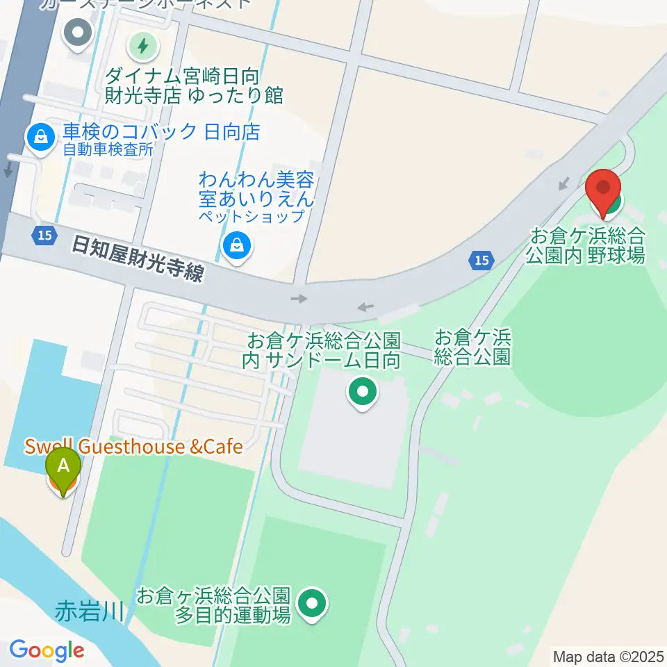 メディキットスタジアム周辺のカフェ一覧地図