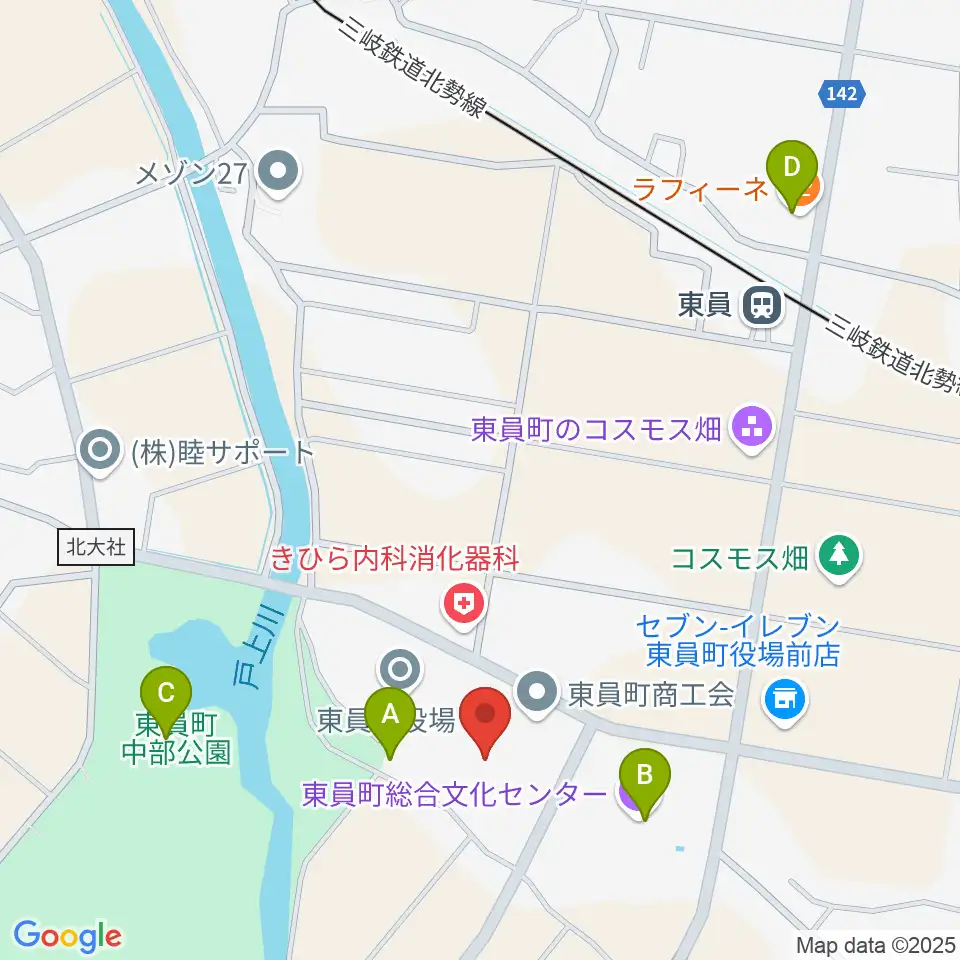 東員町総合体育館周辺のカフェ一覧地図