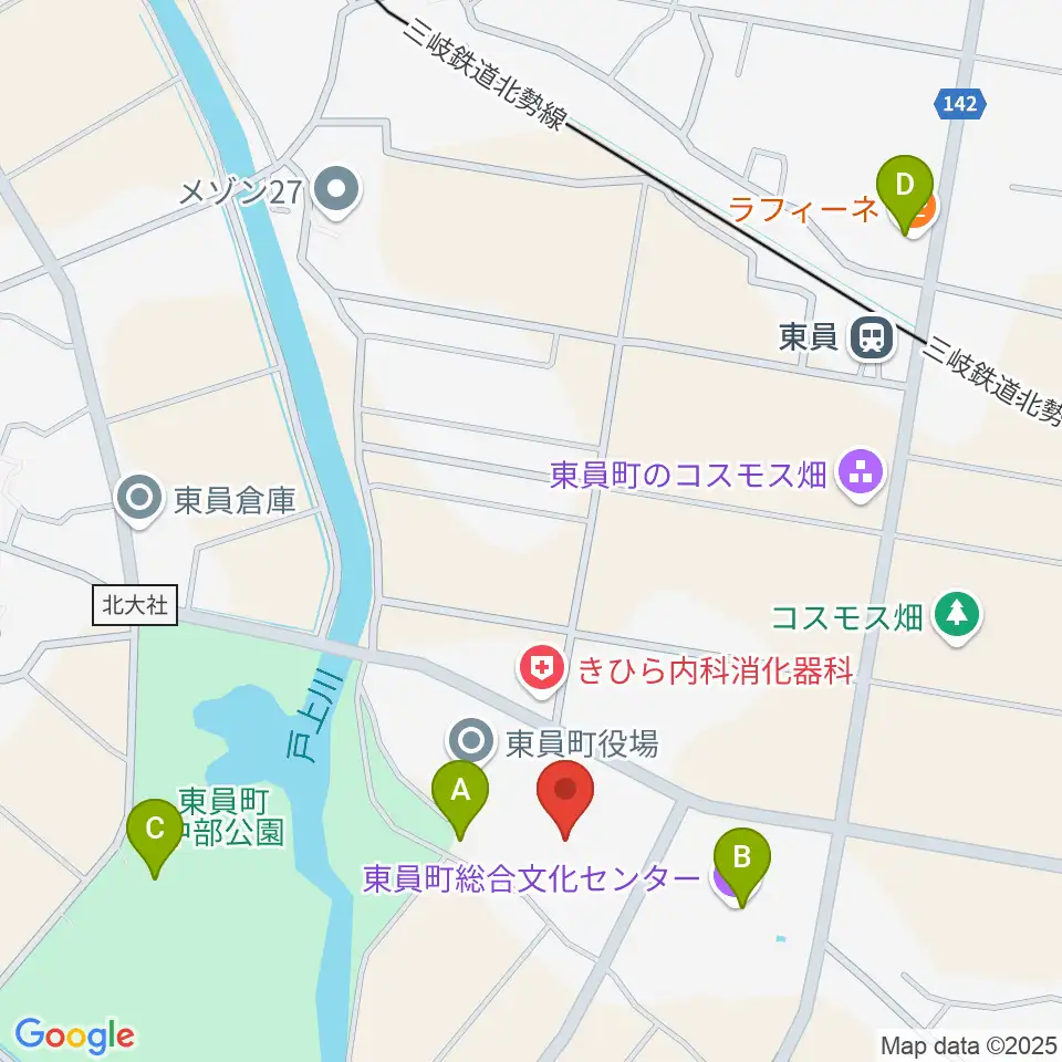 東員町総合体育館周辺のカフェ一覧地図