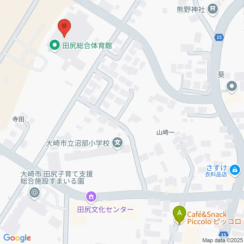 田尻総合体育館周辺のカフェ一覧地図