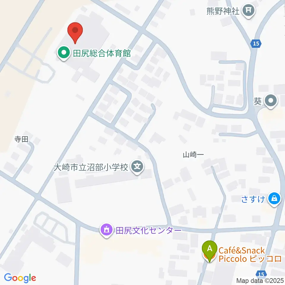 田尻総合体育館周辺のカフェ一覧地図