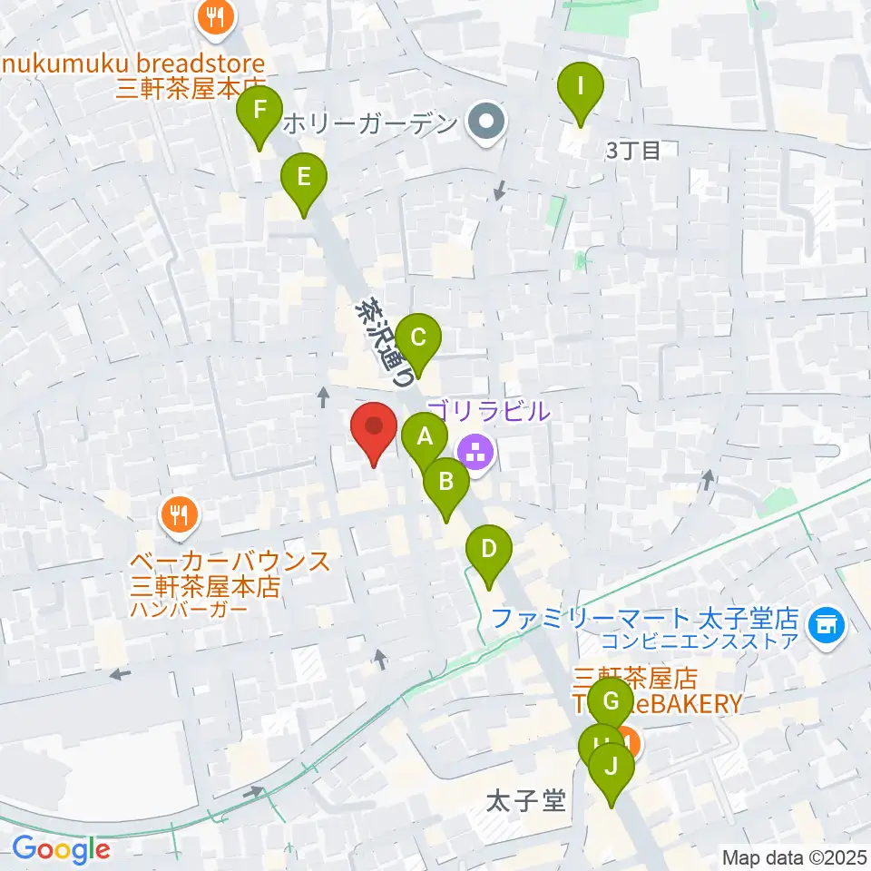 三軒茶屋クロスロードスタジオ周辺のカフェ一覧地図