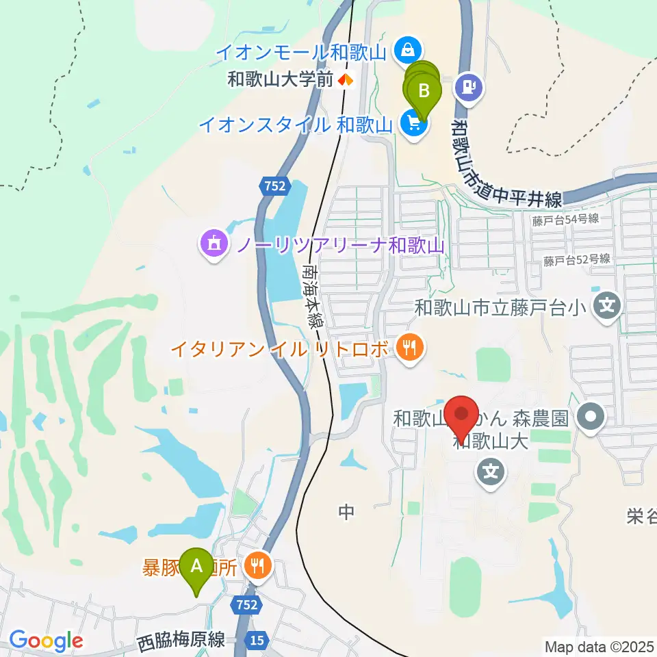 和歌山大学紀州経済史文化史研究所周辺のカフェ一覧地図