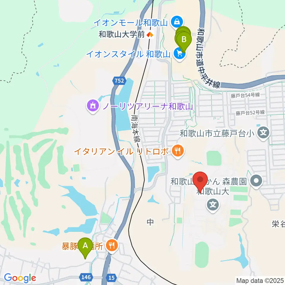和歌山大学紀州経済史文化史研究所周辺のカフェ一覧地図