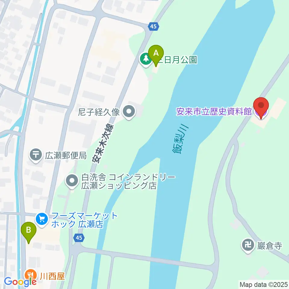 安来市立歴史資料館周辺のカフェ一覧地図