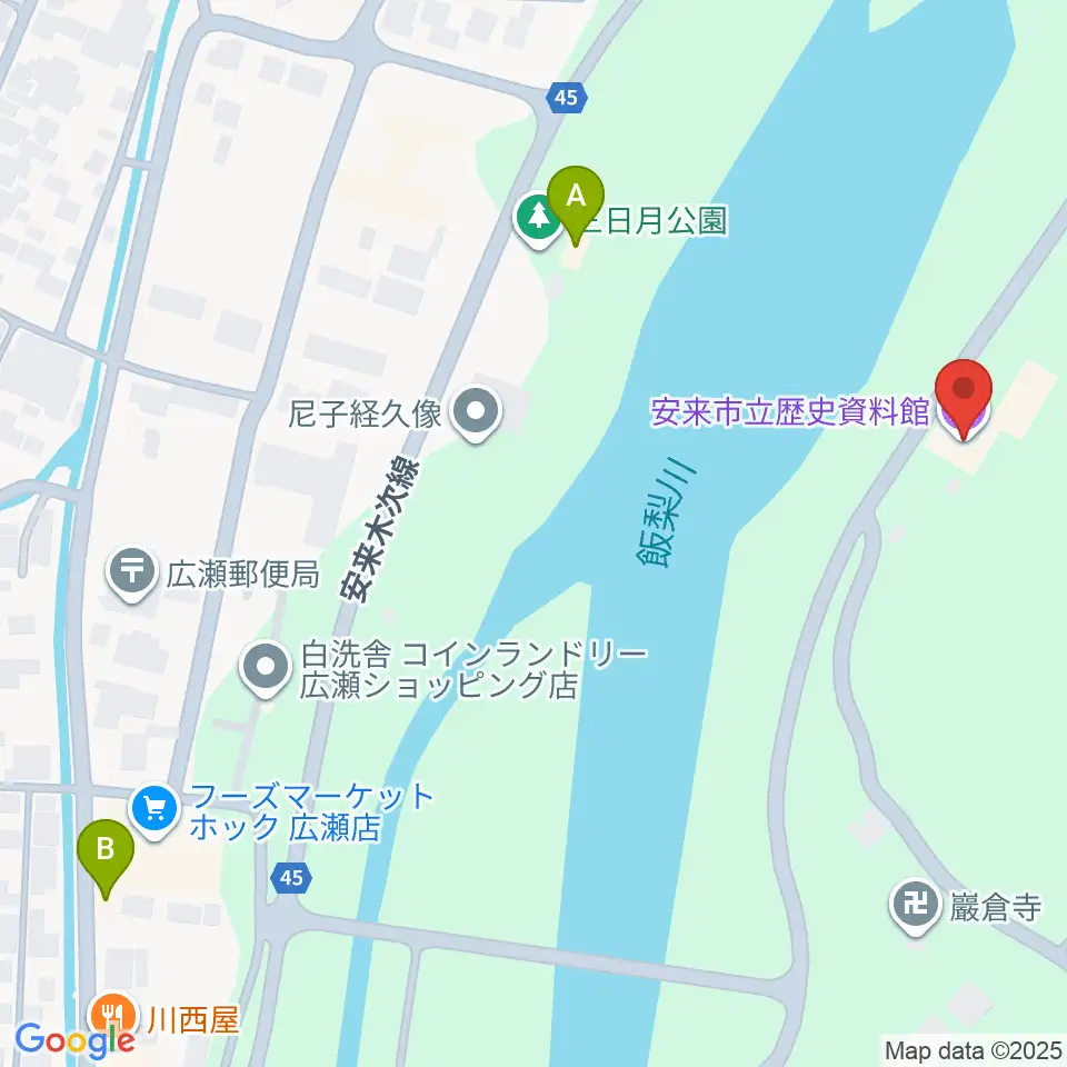 安来市立歴史資料館周辺のカフェ一覧地図