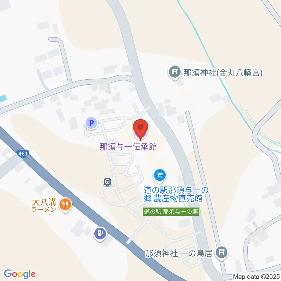 那須与一伝承館周辺のカフェ一覧地図