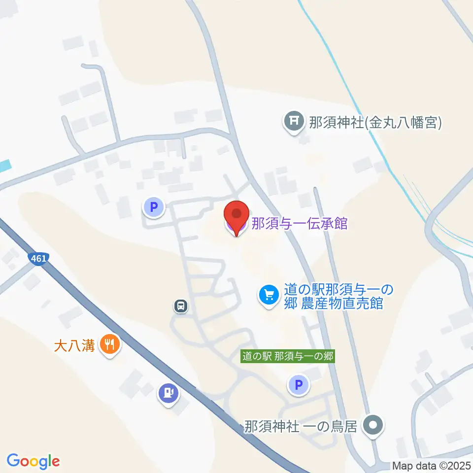 那須与一伝承館周辺のカフェ一覧地図