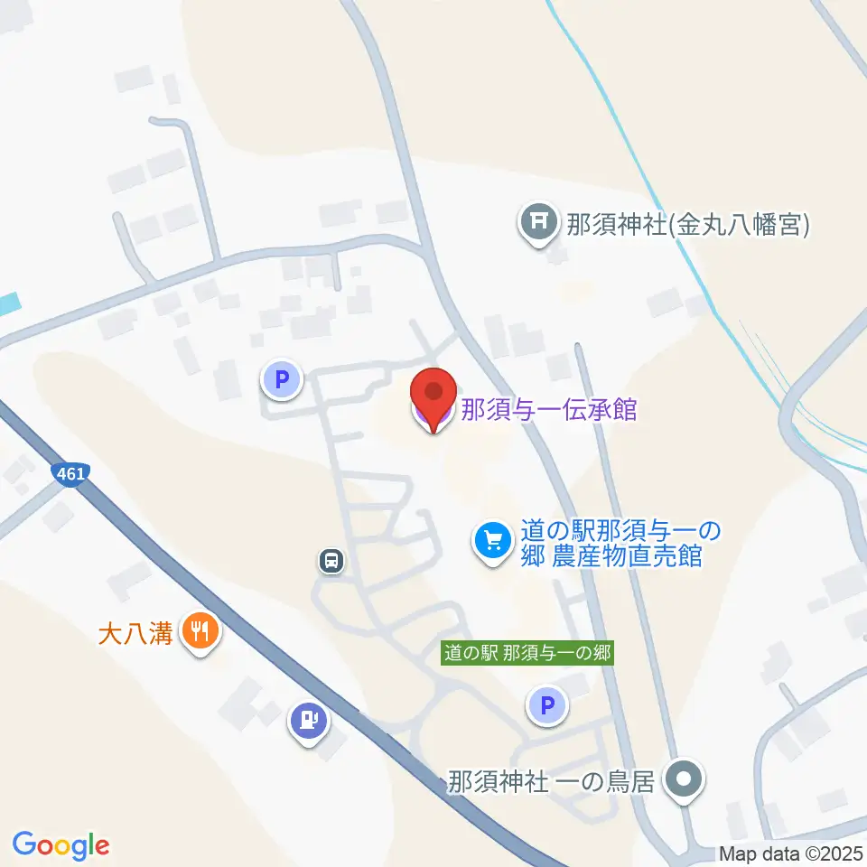 那須与一伝承館周辺のカフェ一覧地図