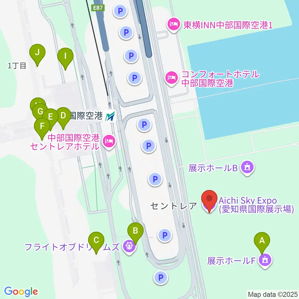 Aichi Sky Expo周辺のカフェ一覧地図