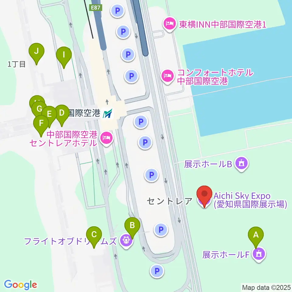 Aichi Sky Expo周辺のカフェ一覧地図