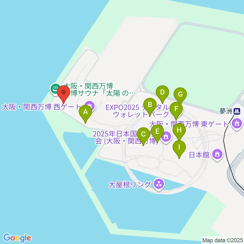 EXPOアリーナ Matsuri周辺のカフェ一覧地図