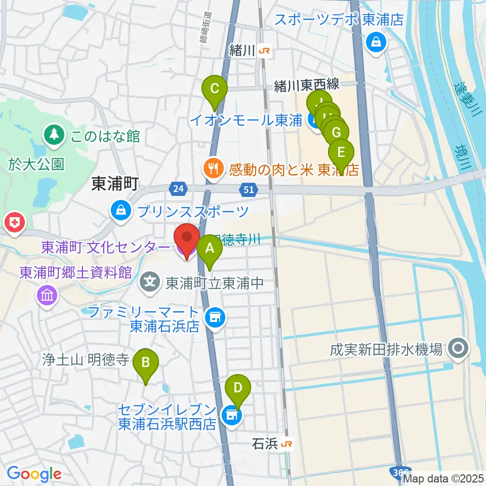 メモリーとんがったスタイル文化センター周辺のカフェ一覧地図