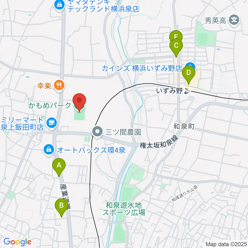 かもめパーク周辺のカフェ一覧地図