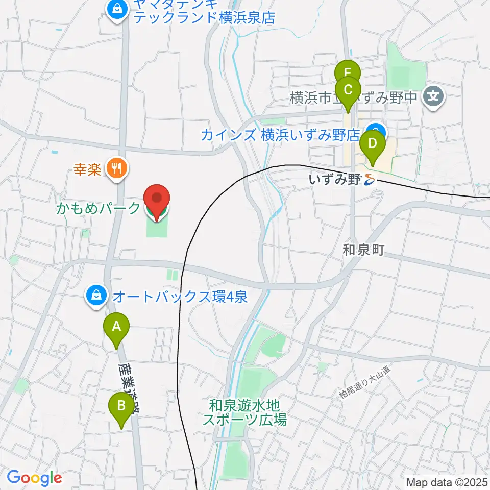 かもめパーク周辺のカフェ一覧地図