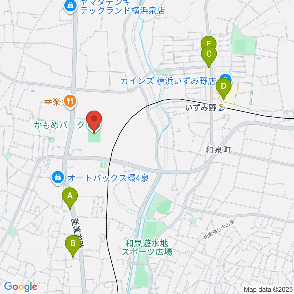 かもめパーク周辺のカフェ一覧地図