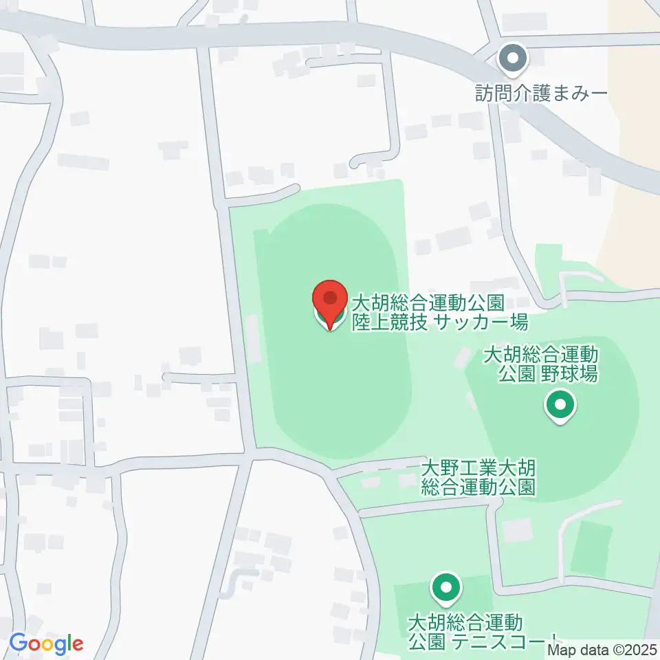 大野工業大胡総合運動公園陸上競技･サッカー場周辺のカフェ一覧地図