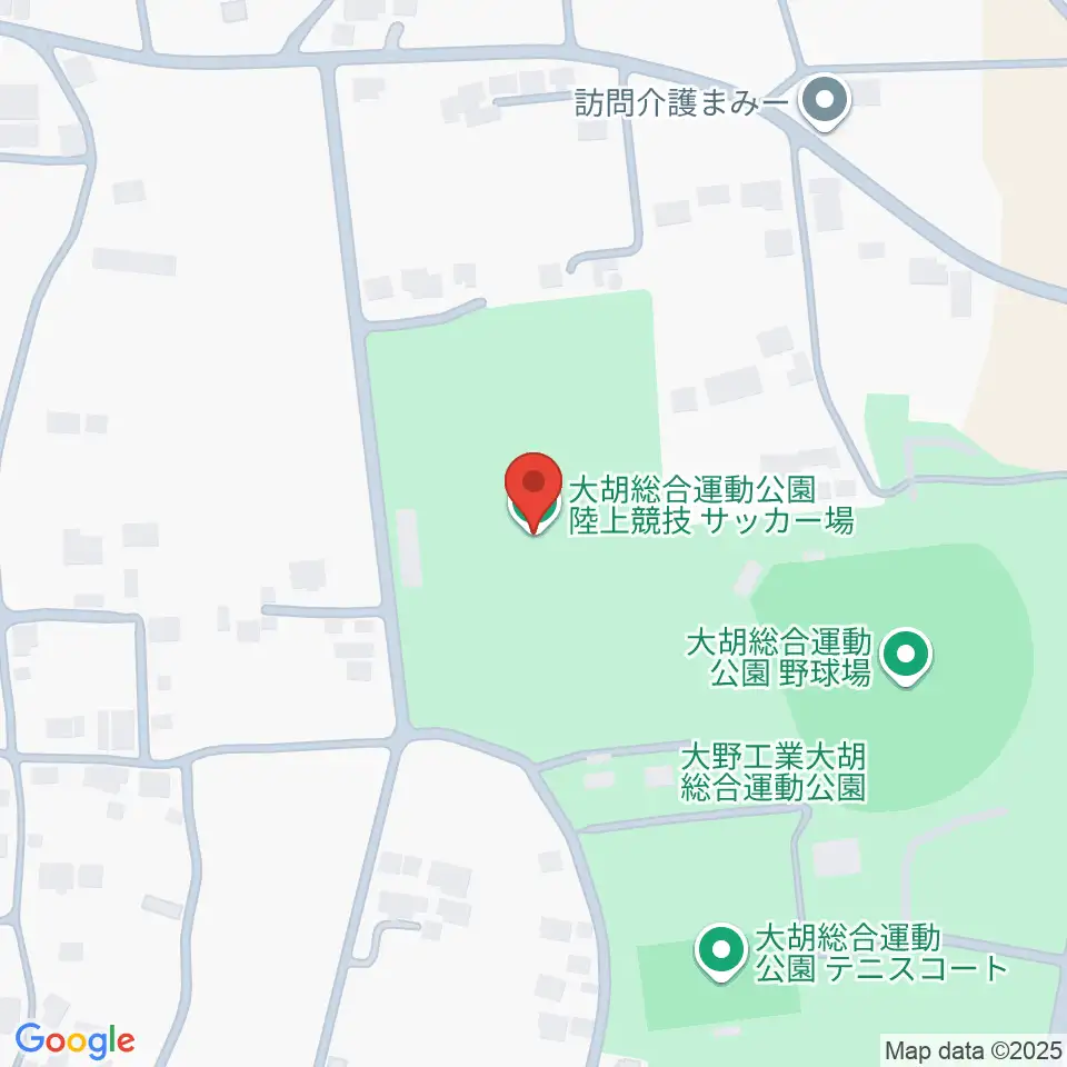 大野工業大胡総合運動公園陸上競技･サッカー場周辺のカフェ一覧地図
