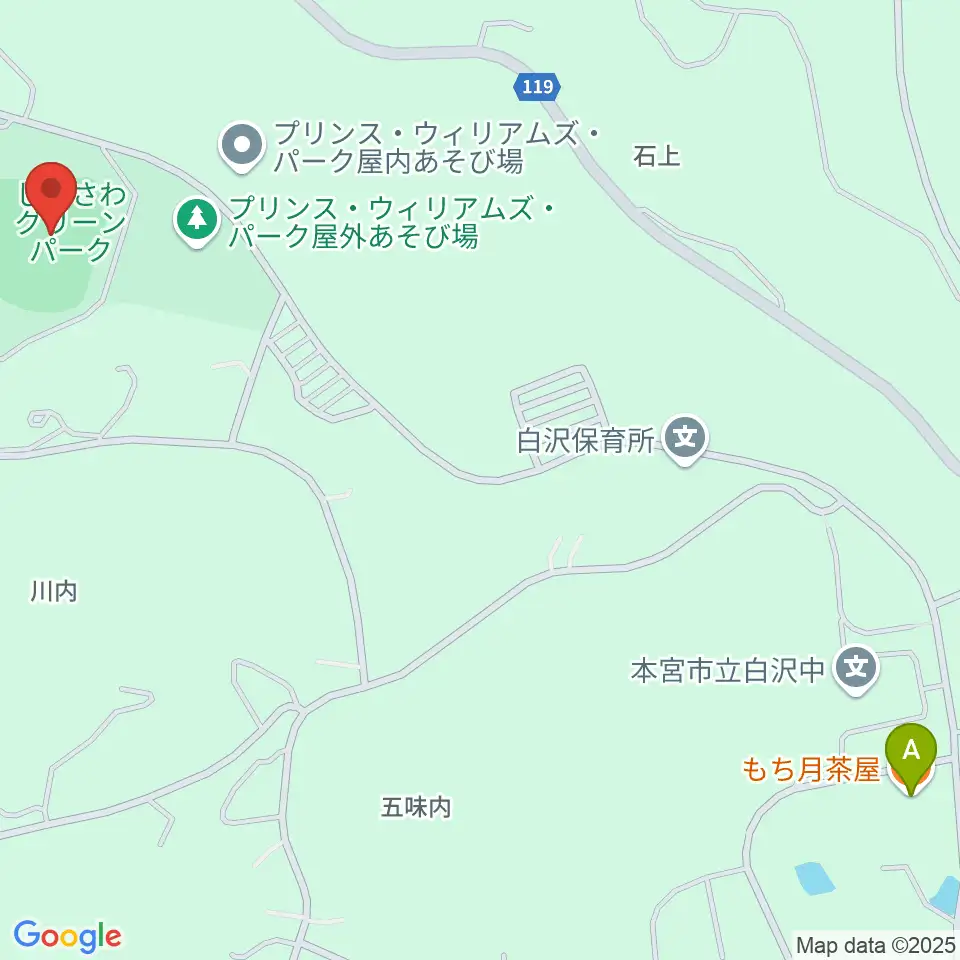 しらさわグリーンパーク周辺のカフェ一覧地図