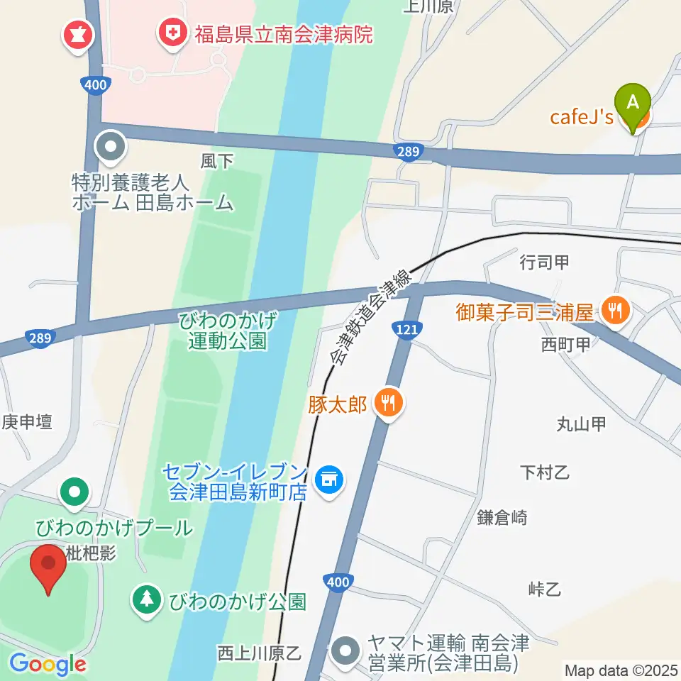 びわのかげ運動公園野球場周辺のカフェ一覧地図