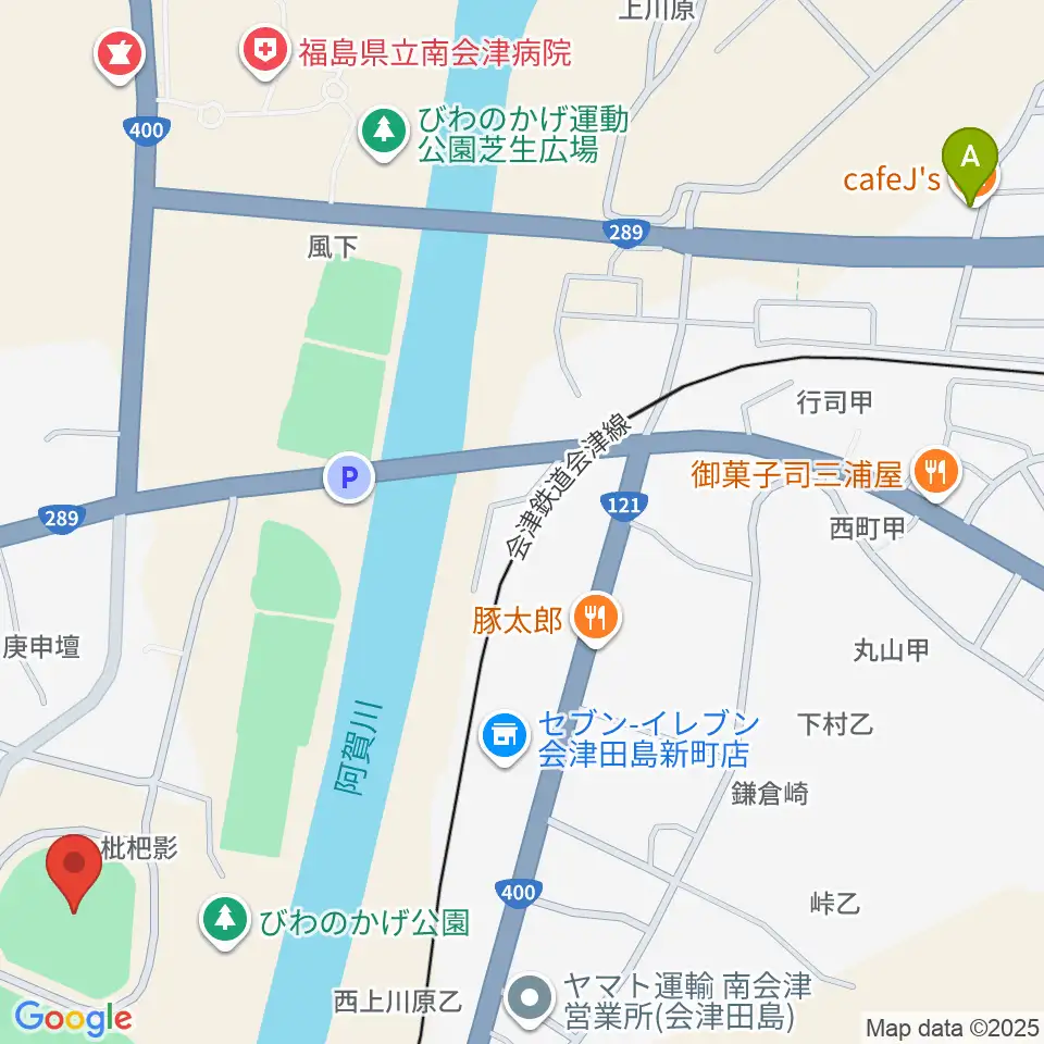 びわのかげ運動公園野球場周辺のカフェ一覧地図