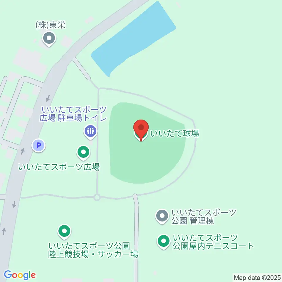 いいたて球場周辺のカフェ一覧地図