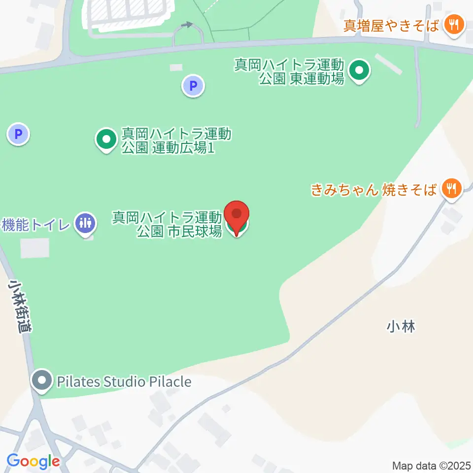 真岡ハイトラ運動公園市民球場周辺のカフェ一覧地図