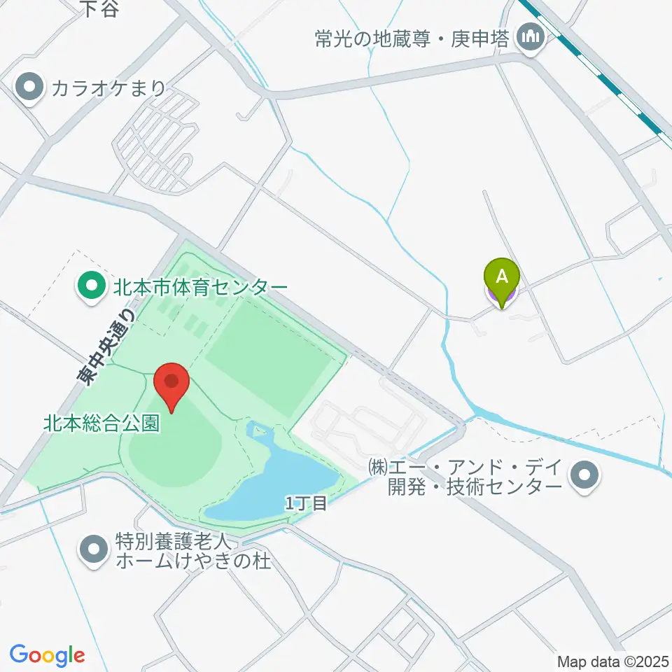 北本総合公園野球場周辺のカフェ一覧地図