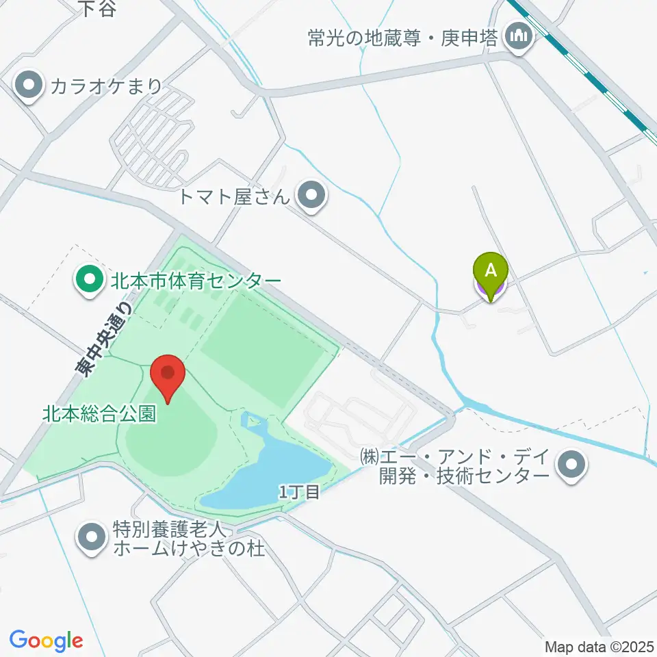 北本総合公園野球場周辺のカフェ一覧地図