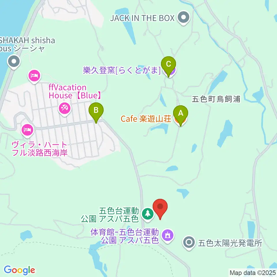 アスパ五色グラウンド周辺のカフェ一覧地図