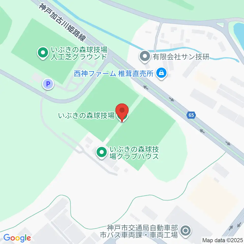 いぶきの森球技場周辺のカフェ一覧地図
