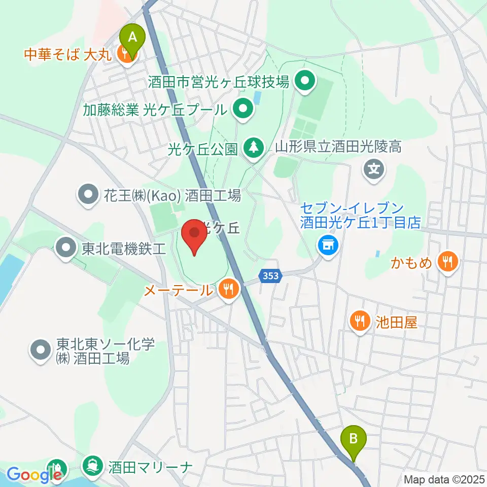 DENKI TEKKOフィールド周辺のカフェ一覧地図