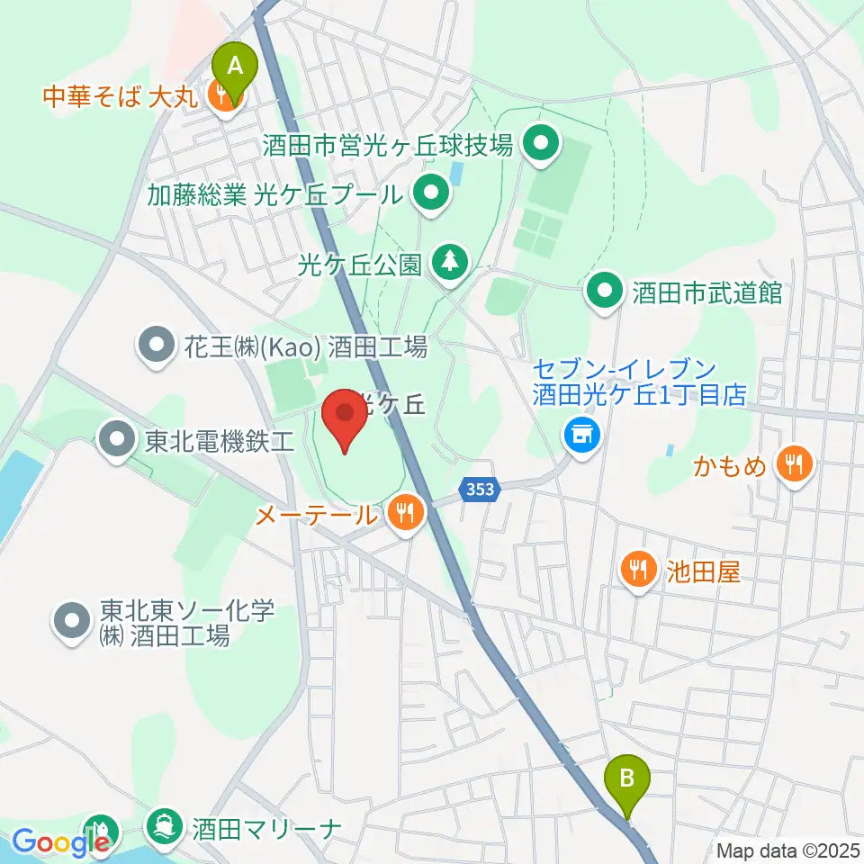 DENKI TEKKOフィールド周辺のカフェ一覧地図