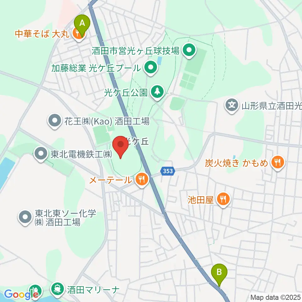 DENKI TEKKOフィールド周辺のカフェ一覧地図