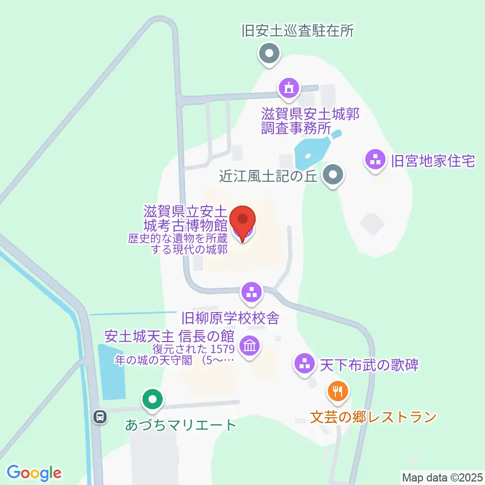 滋賀県立安土城考古博物館周辺のカフェ一覧地図