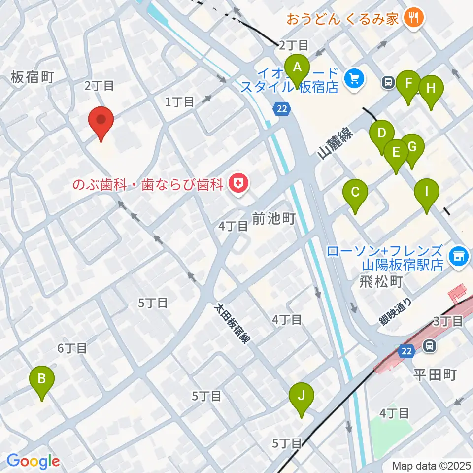 百耕資料館周辺のカフェ一覧地図