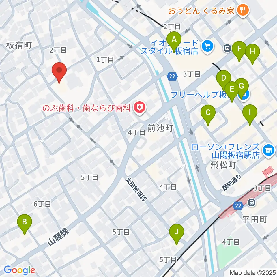 百耕資料館周辺のカフェ一覧地図
