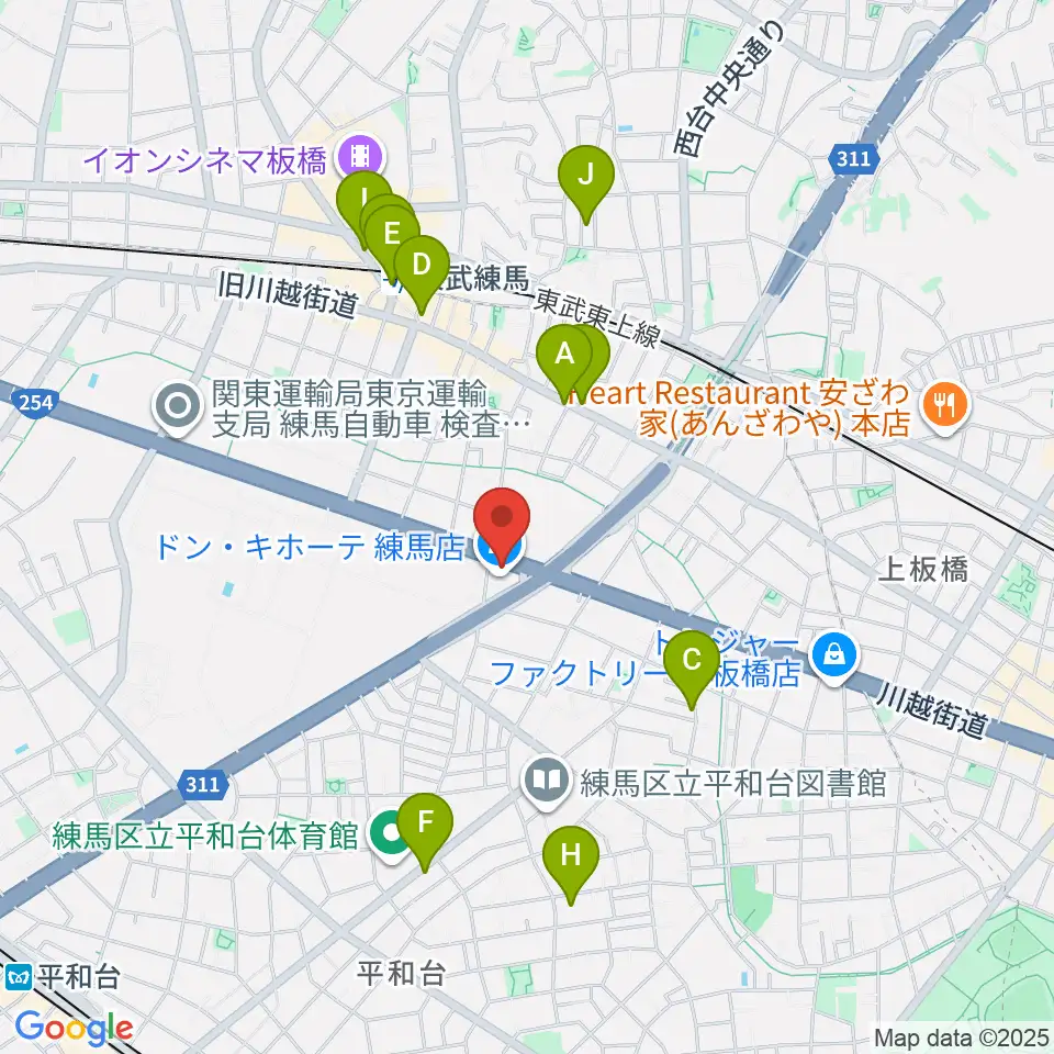 IKUSA ARENA周辺のカフェ一覧地図