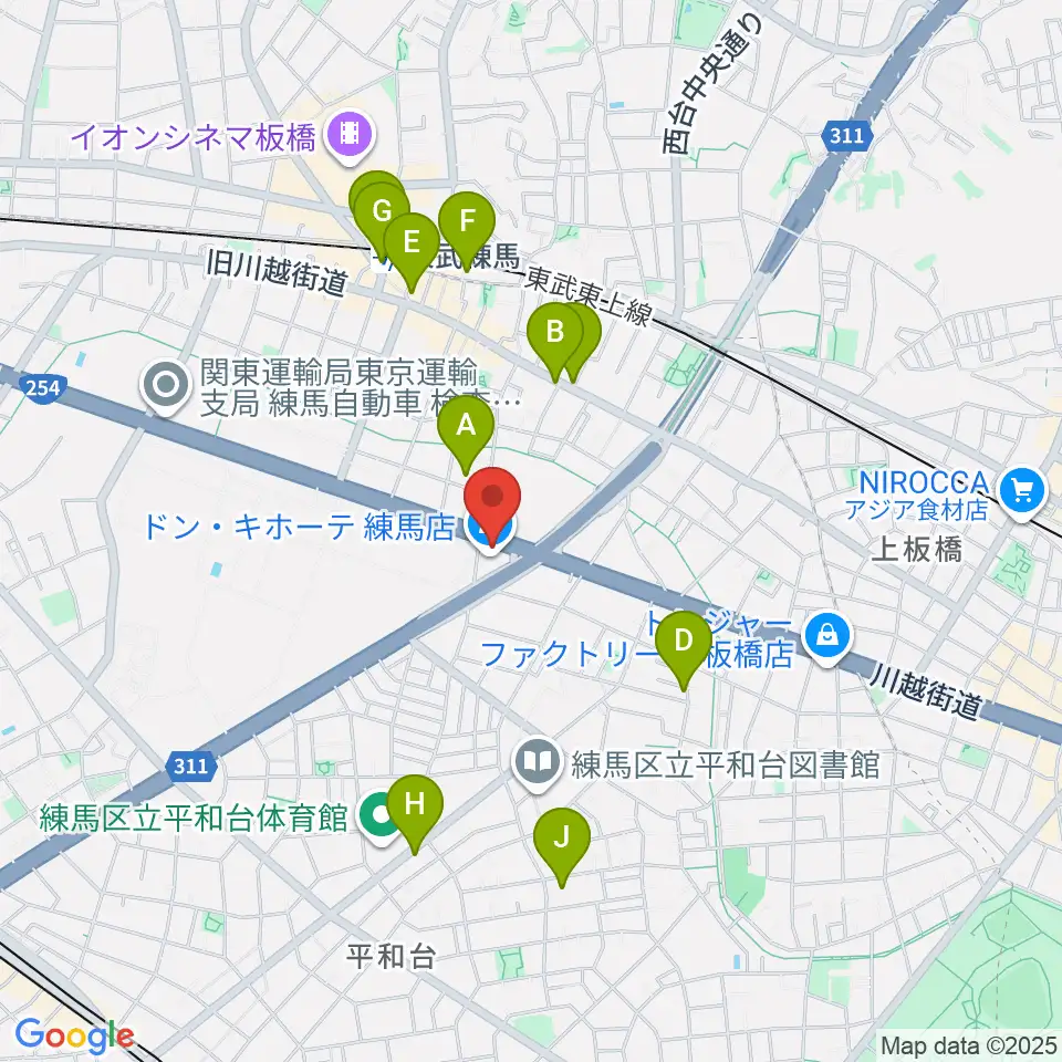 IKUSA ARENA周辺のカフェ一覧地図