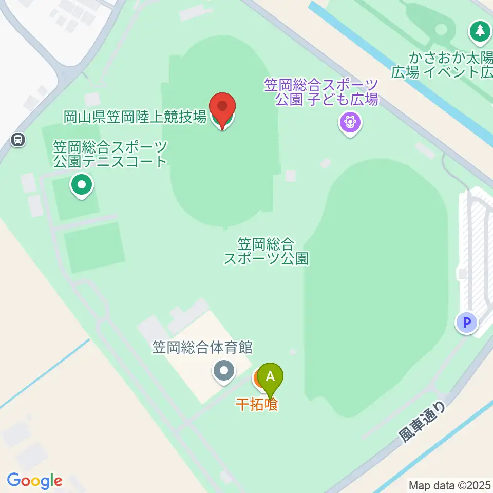 岡山県笠岡陸上競技場周辺のカフェ一覧地図