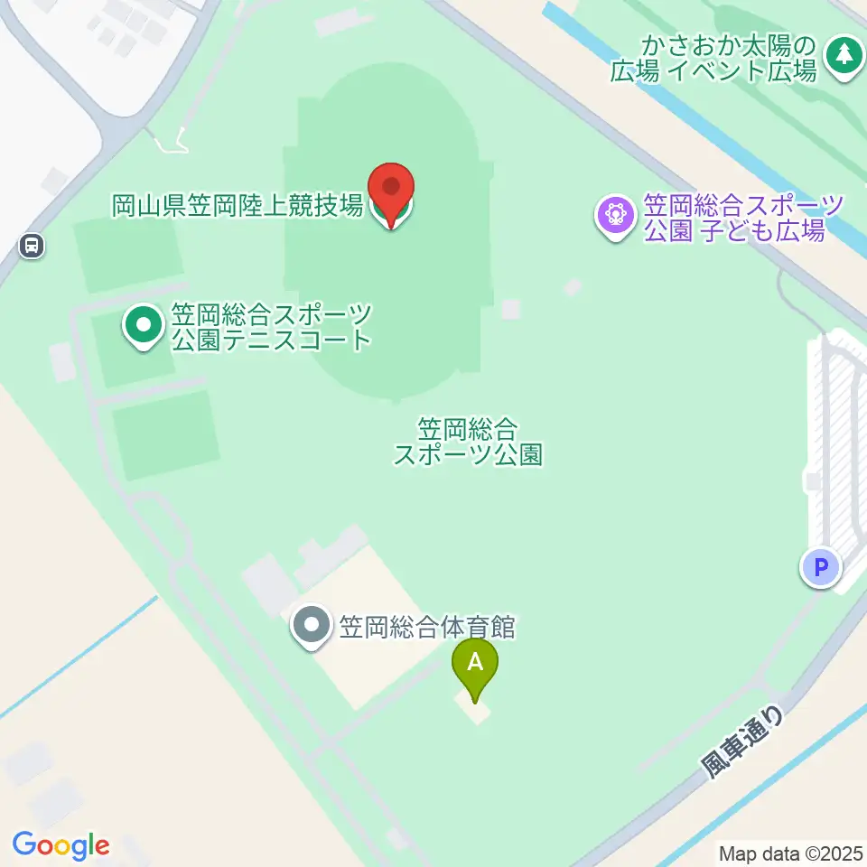 岡山県笠岡陸上競技場周辺のカフェ一覧地図