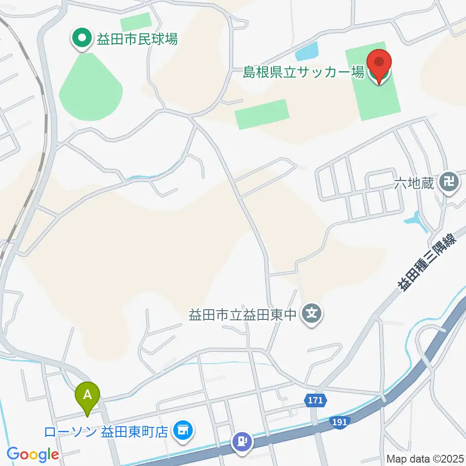 島根県立サッカー場周辺のカフェ一覧地図