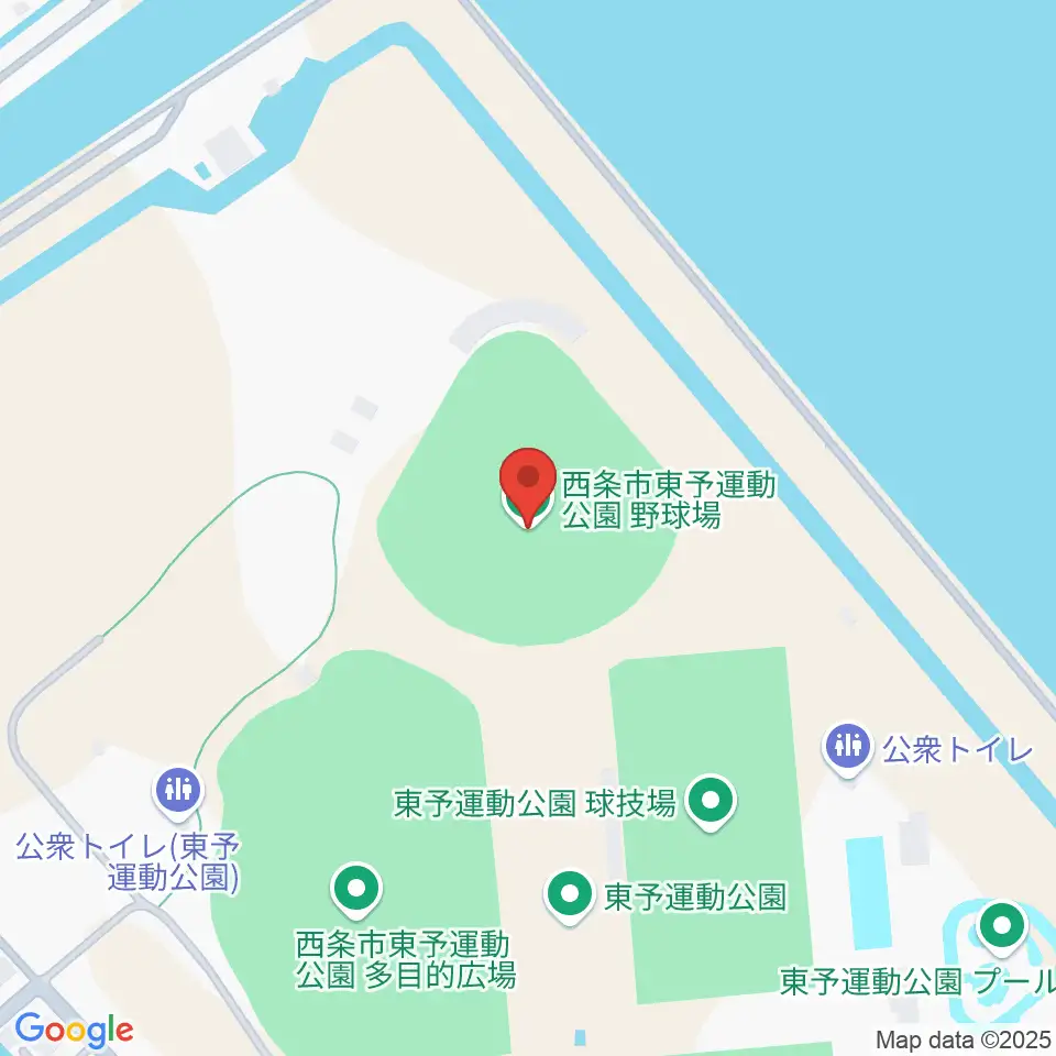 西条市東予運動公園野球場周辺のカフェ一覧地図