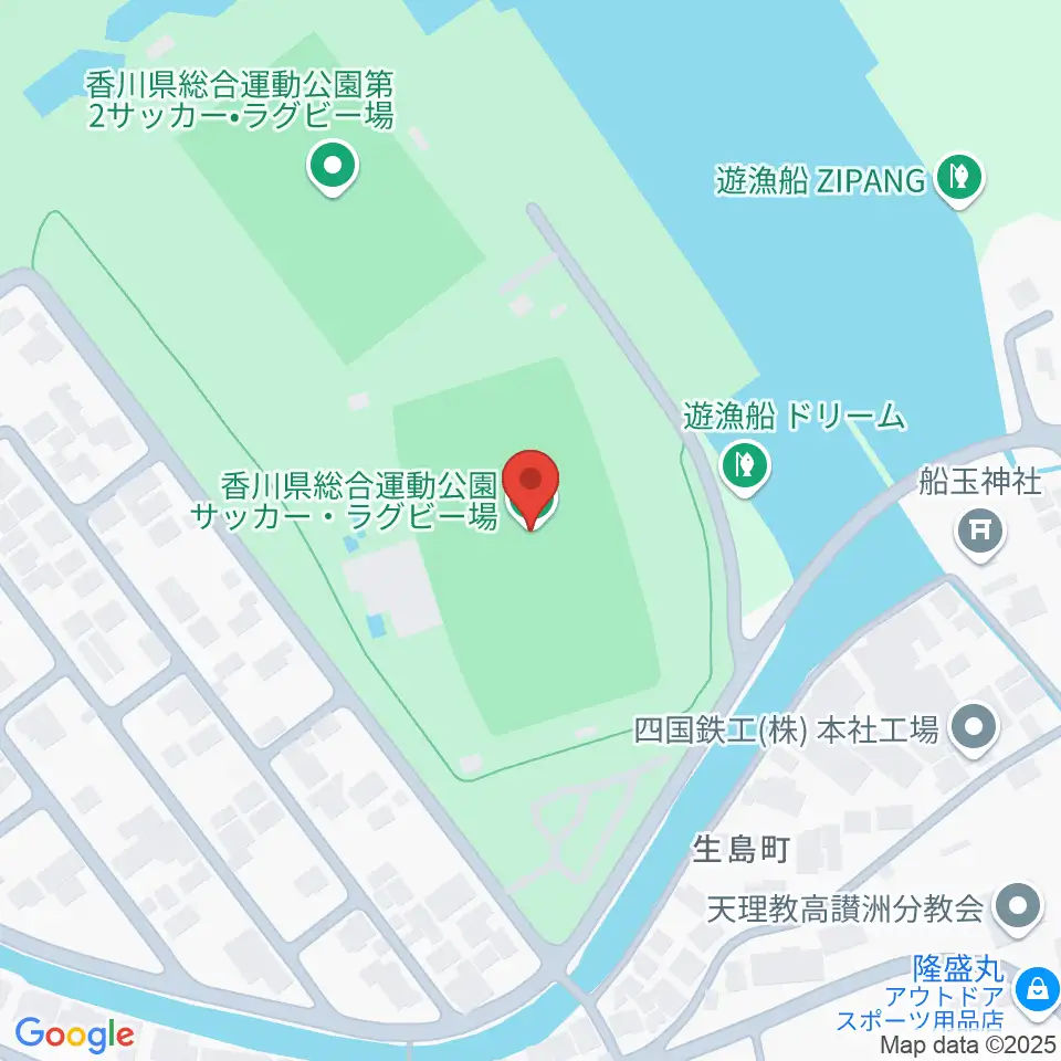 香川県総合運動公園サッカー・ラグビー場周辺のカフェ一覧地図