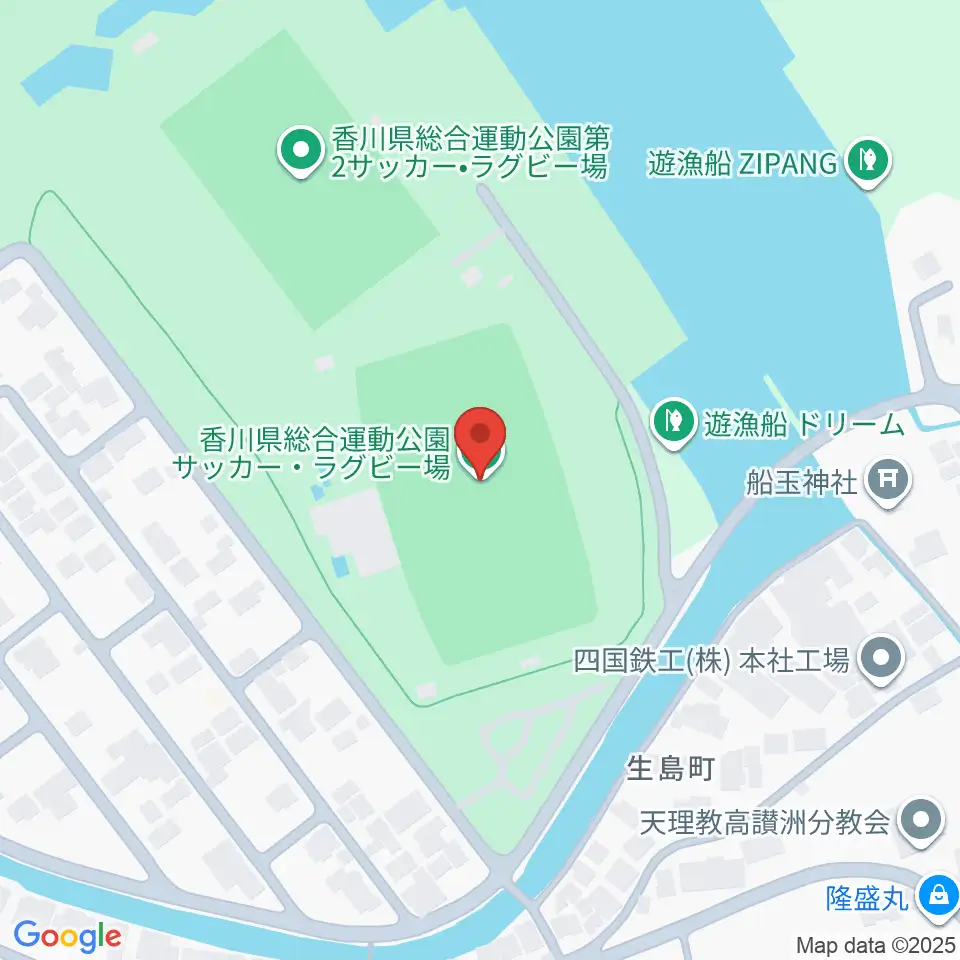 香川県総合運動公園サッカー・ラグビー場周辺のカフェ一覧地図