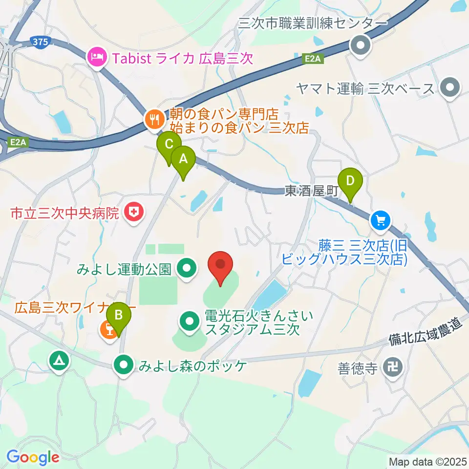 みよし運動公園陸上競技場周辺のカフェ一覧地図