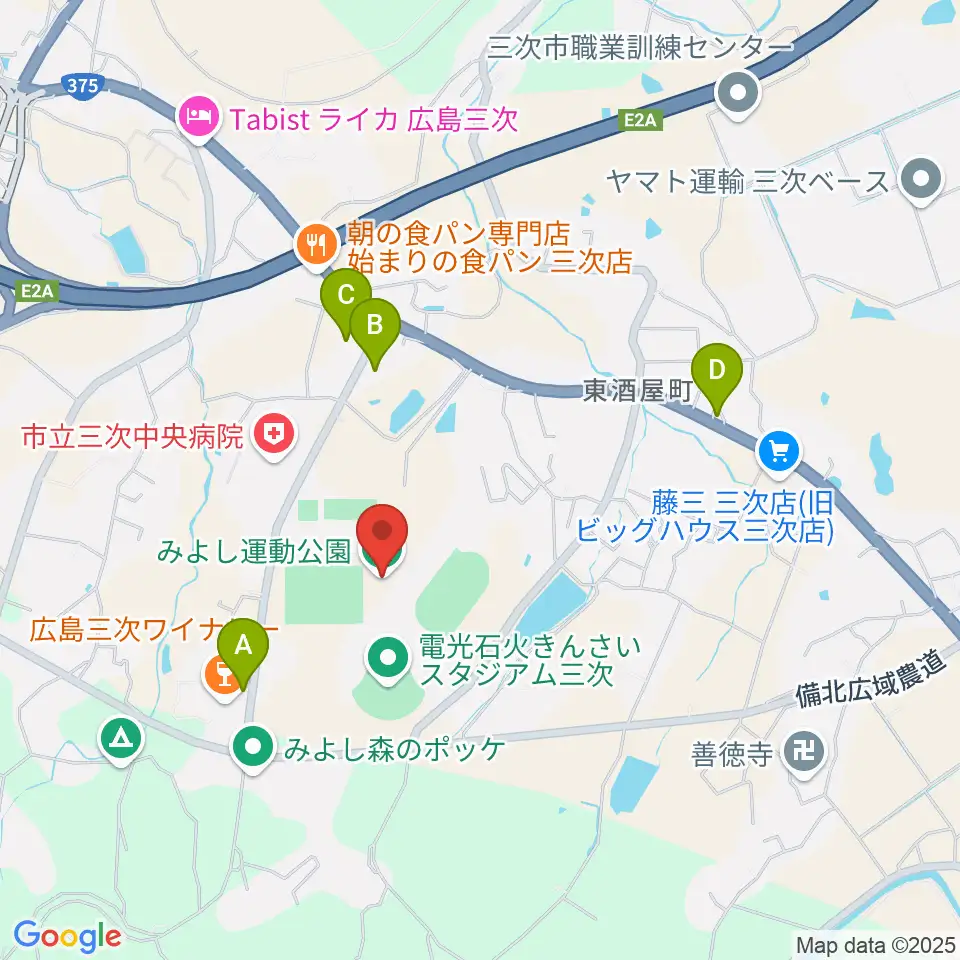 みよし運動公園運動広場周辺のカフェ一覧地図